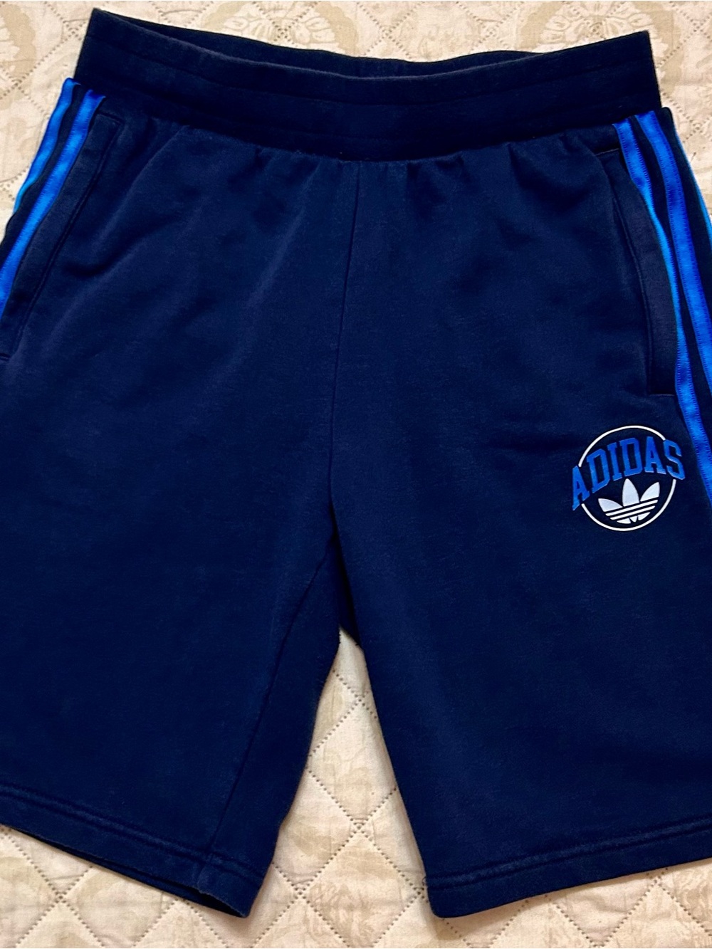 Adidas Originals Trefoil Shorts Navy Blue 3-Stripes Men's